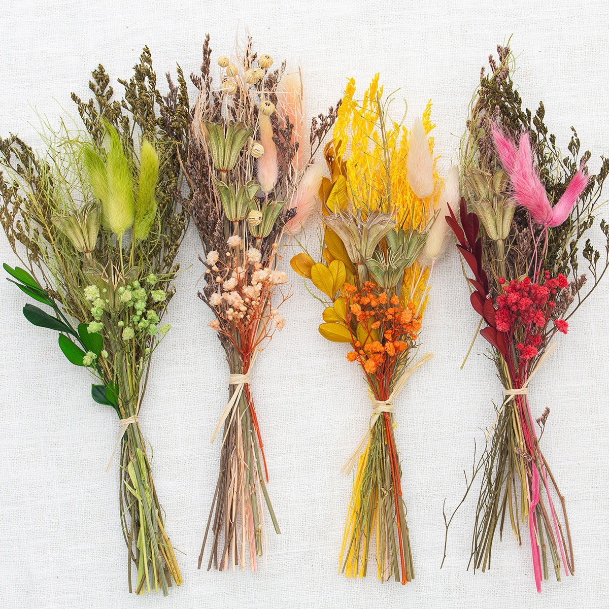 すぐに飾れるドライフラワーと花瓶のセット