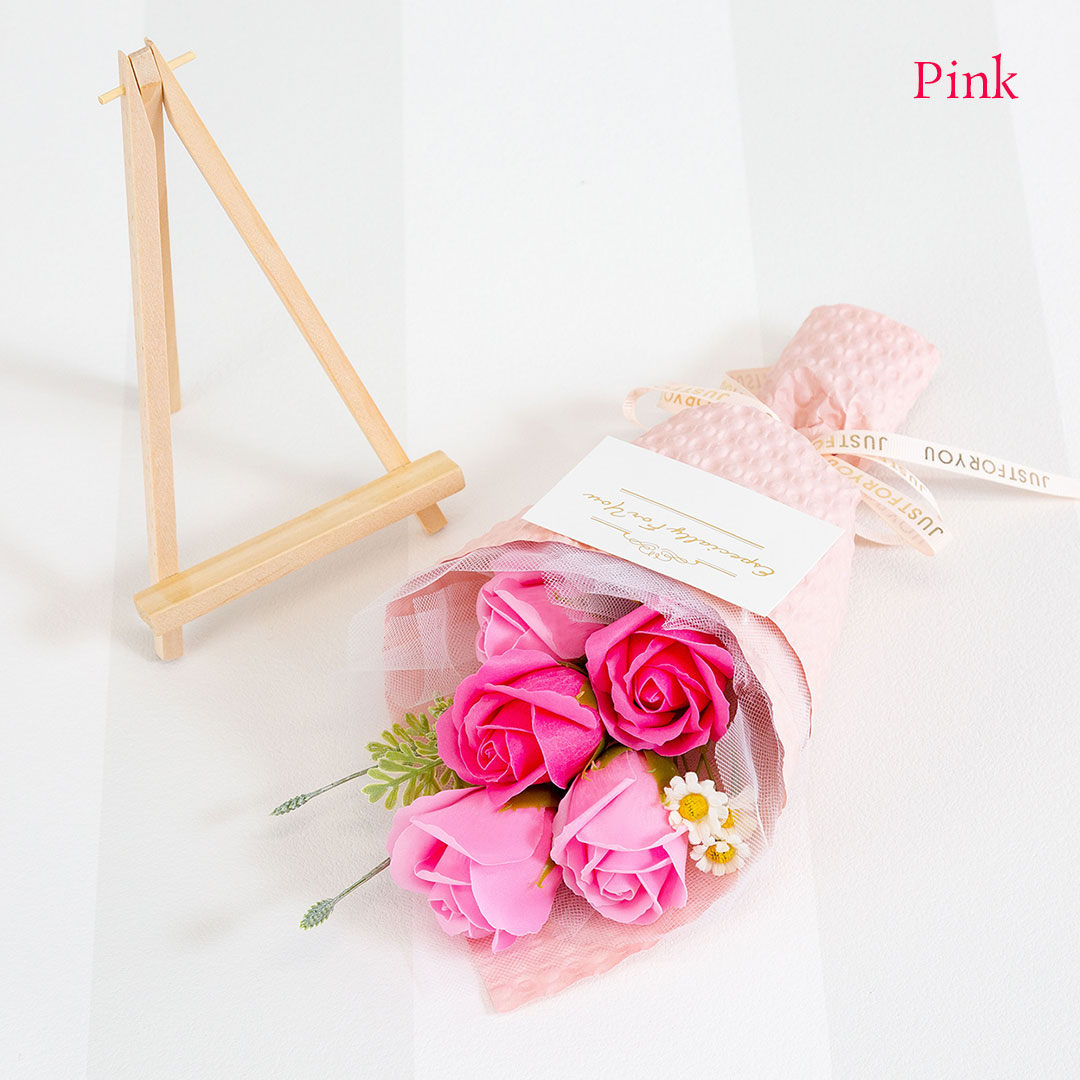 スタンドで飾るソープフラワーブーケ 木製イーゼル付