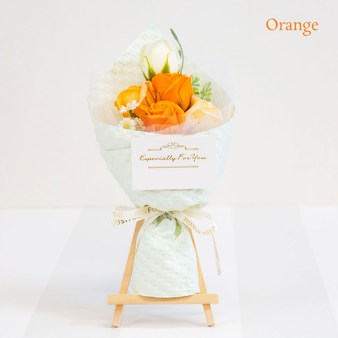 スタンドで飾るソープフラワーブーケ 木製イーゼル付