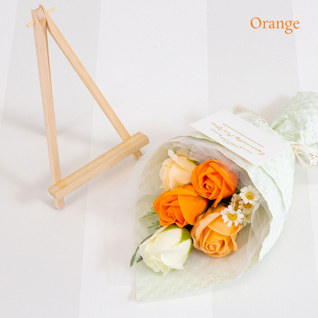 スタンドで飾るソープフラワーブーケ 木製イーゼル付