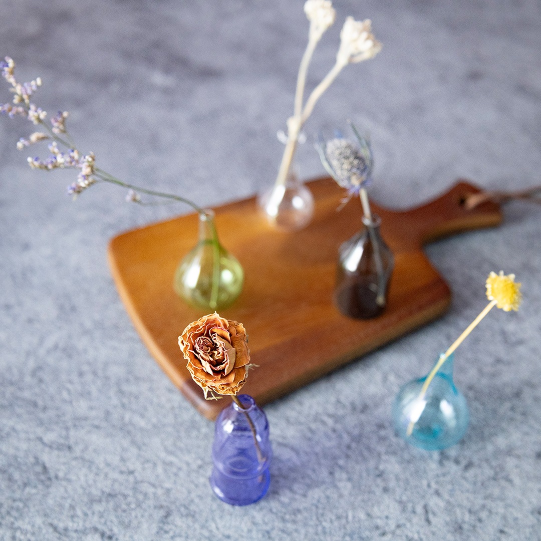 ガラスミニベース 5本セット【送料別：おまとめ購入におすすめ】