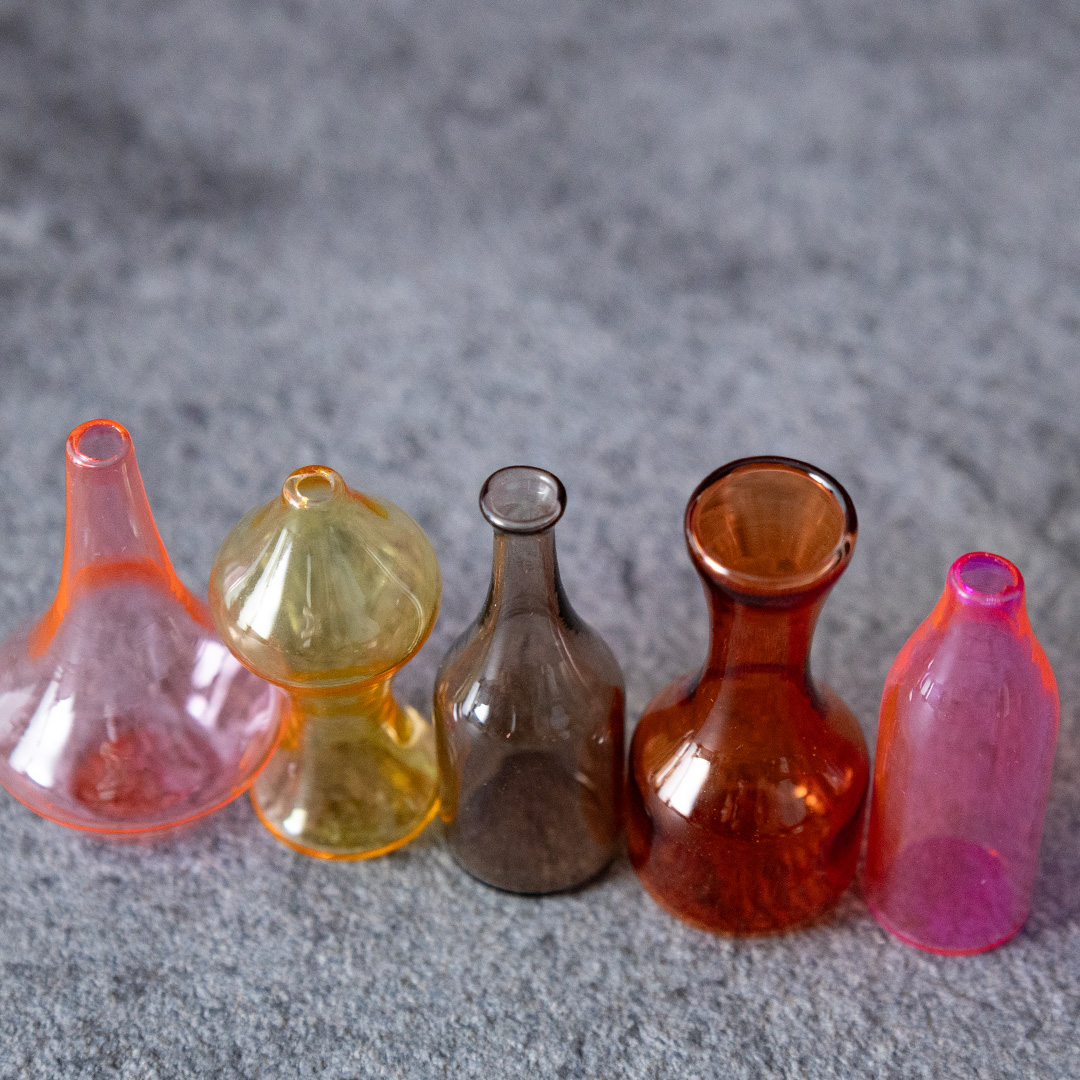 ガラスミニベース 5本セット【送料別：おまとめ購入におすすめ】