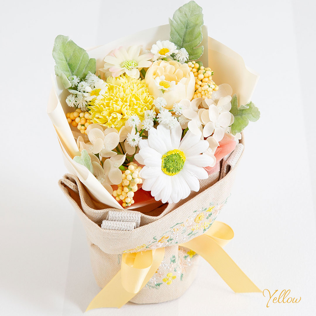 ソープフラワー フラワーギフト 刺繍トートバッグ付ブーケ