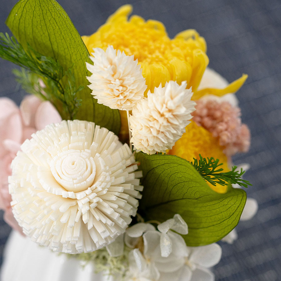 お供え花プリザーブドフラワーアレンジ プリエール 線香セット