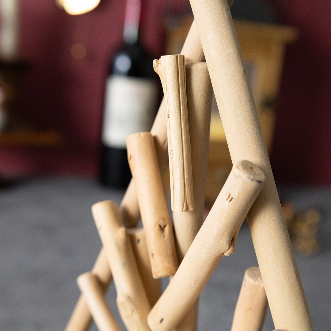 ナチュラルウッド クリスマスツリーオブジェ　ホルダー付き