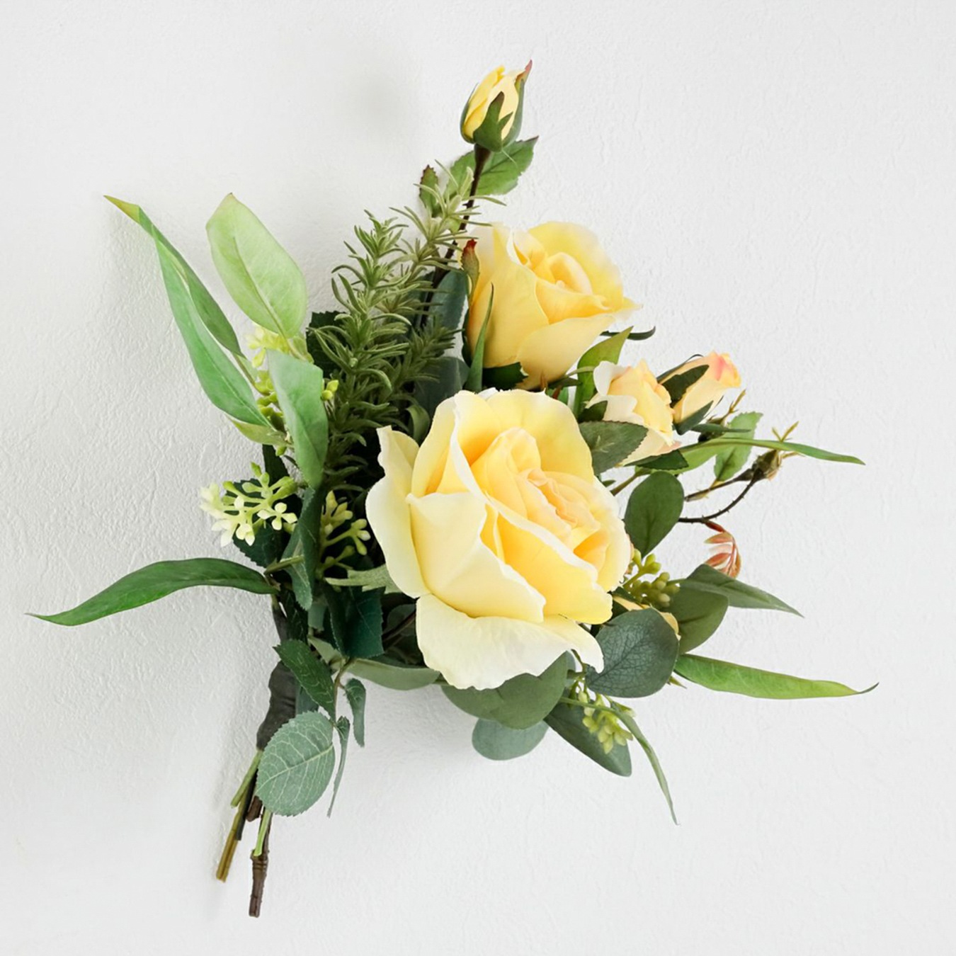 アーティフィシャルフラワー 爽やかな壁掛け イエローローズ