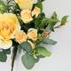 アーティフィシャルフラワー 爽やかな壁掛け イエローローズ