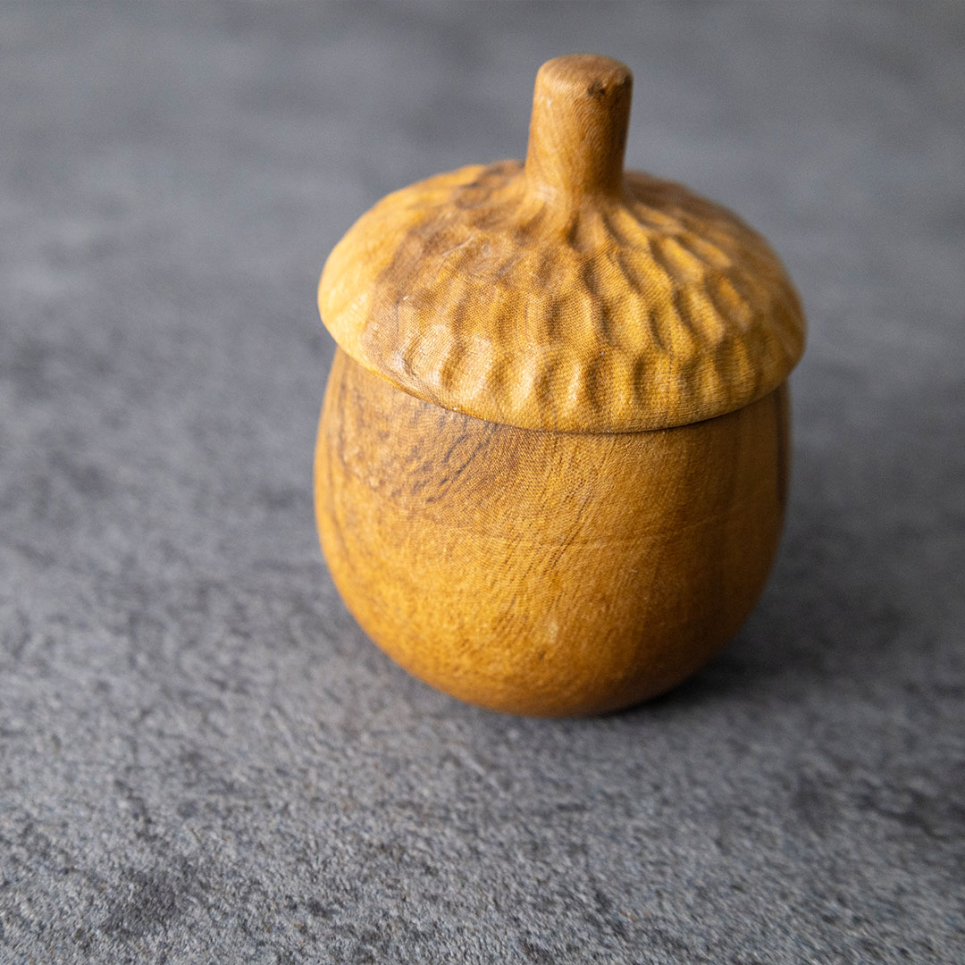 【Wood grain Vessel Acorn】ウッドグレイン ヴェセル エイコーン  どんぐり ポット 小物入れ Sサイズ