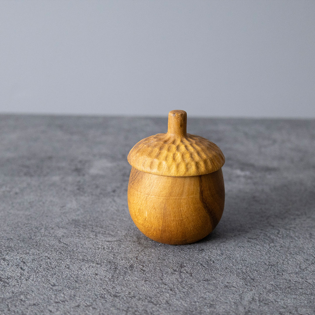 【Wood grain Vessel Acorn】ウッドグレイン ヴェセル エイコーン  どんぐり ポット 小物入れ Sサイズ
