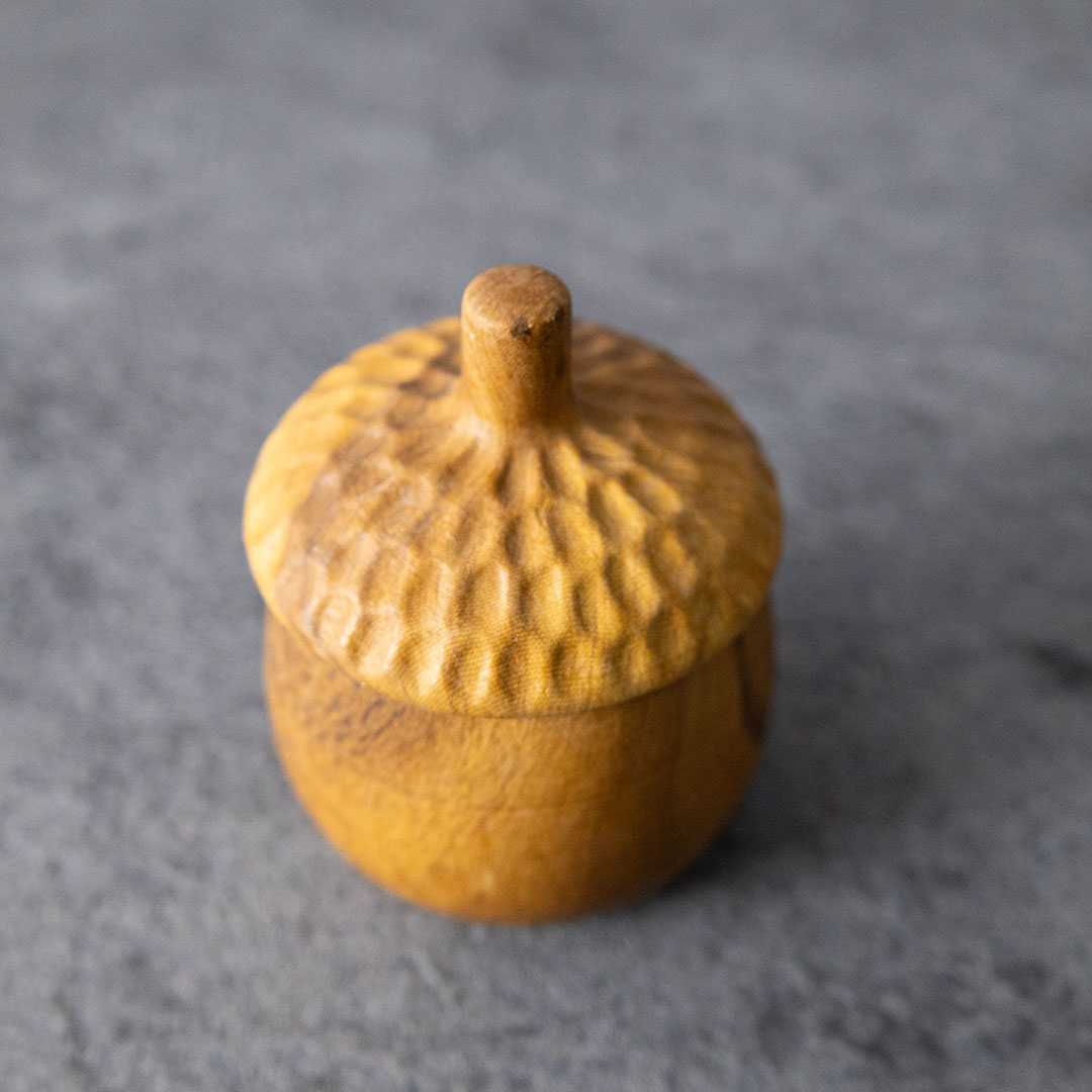 【Wood grain Vessel Acorn】ウッドグレイン ヴェセル エイコーン  どんぐり ポット 小物入れ Sサイズ