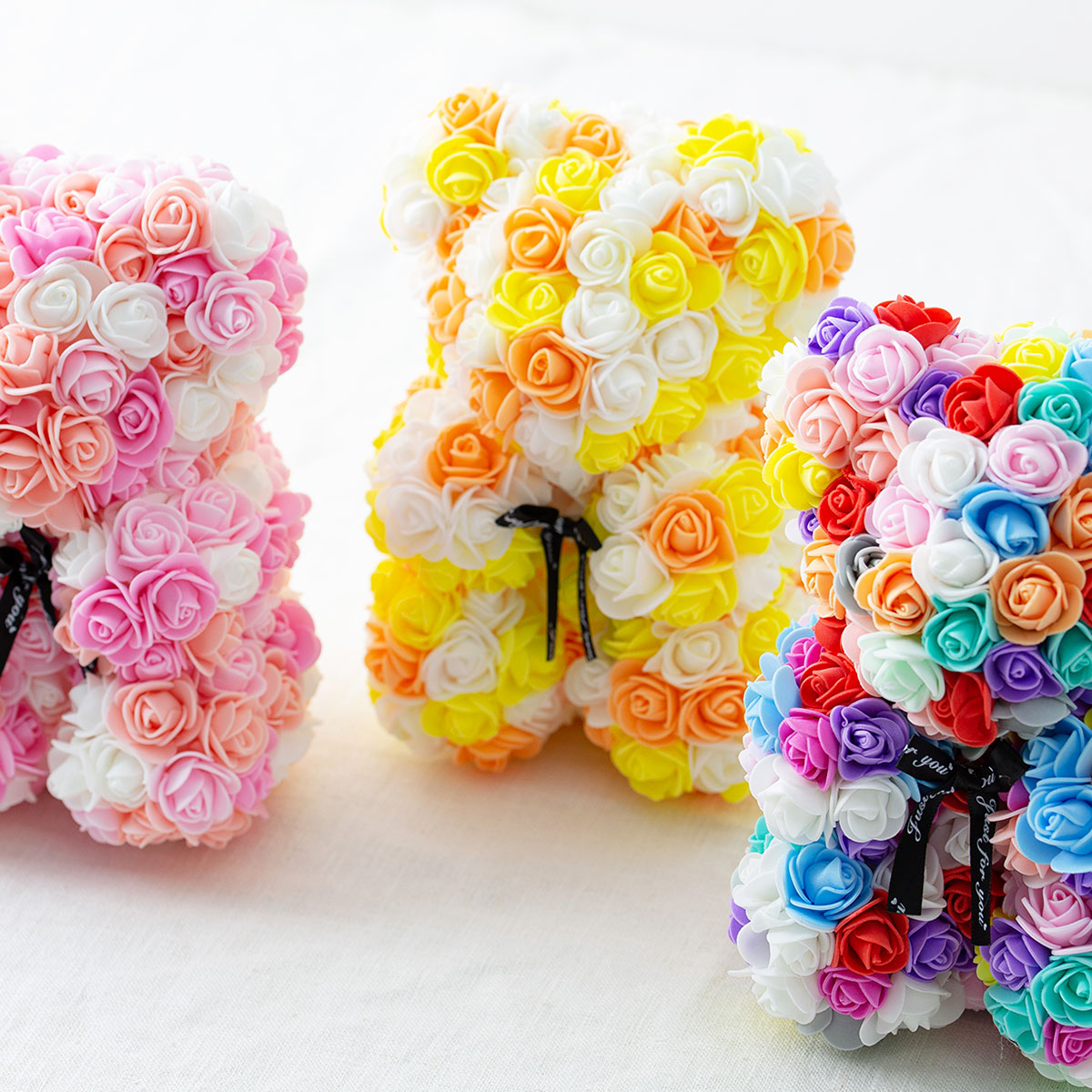 可愛いお祝いフラワードール ローズベア