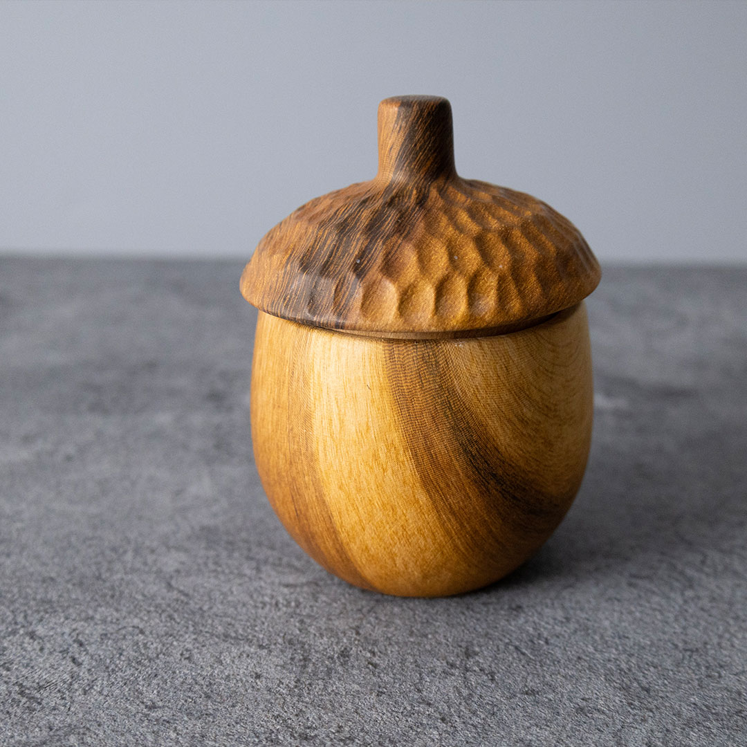 【Wood grain Vessel Acorn】ウッドグレイン ヴェセル エイコーン  どんぐり ポット 小物入れ Mサイズ