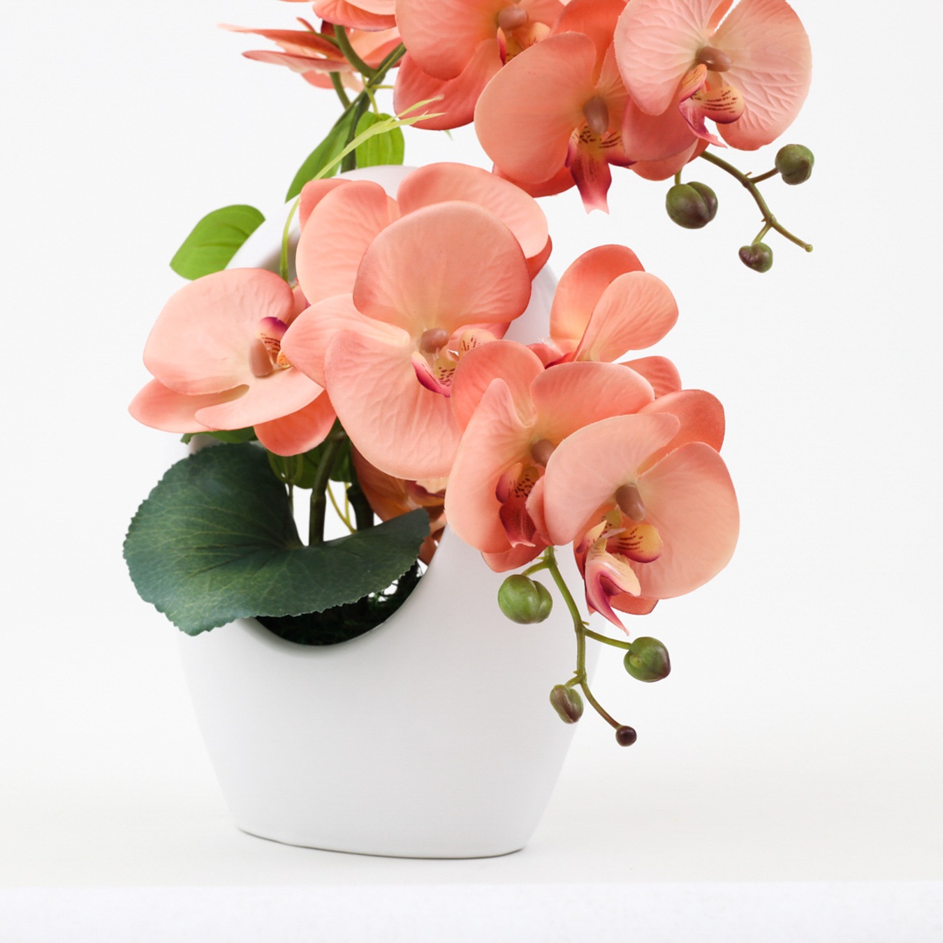 アーティフィシャルフラワー 可愛いピンク色と清潔感溢れるホワイトの胡蝶蘭ギフト