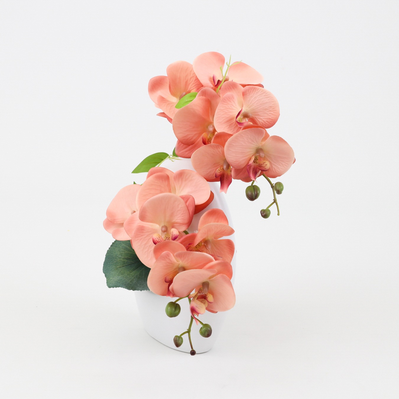 アーティフィシャルフラワー 可愛いピンク色と清潔感溢れるホワイトの胡蝶蘭ギフト