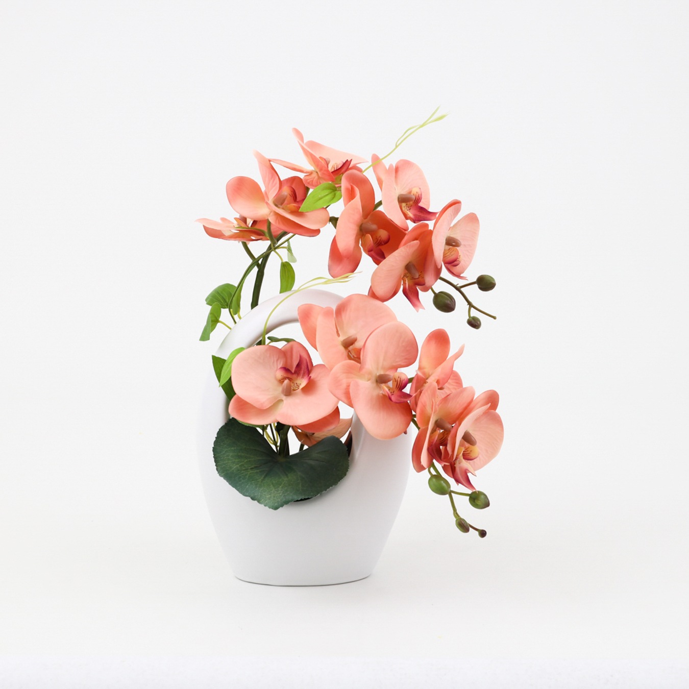 アーティフィシャルフラワー 可愛いピンク色と清潔感溢れるホワイトの胡蝶蘭ギフト