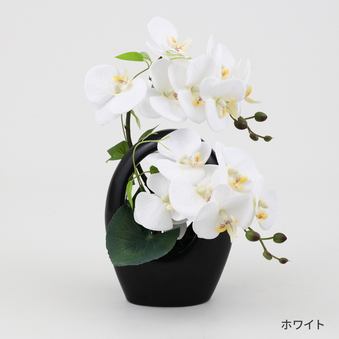 アーティフィシャルフラワー 可愛いピンク色と清潔感溢れるホワイトの胡蝶蘭ギフト