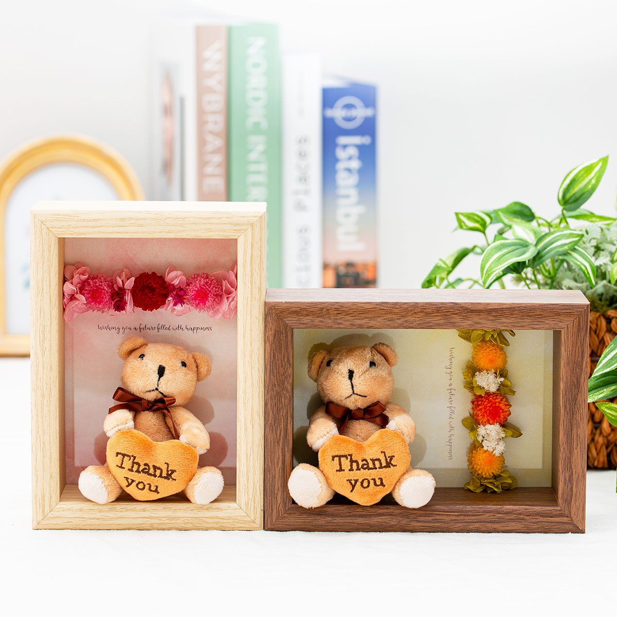 ありがとうを伝えるハートベア写真フレーム