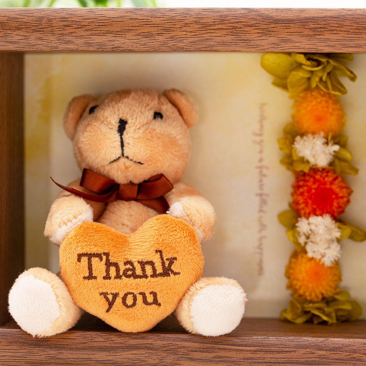 ありがとうを伝えるハートベア写真フレーム
