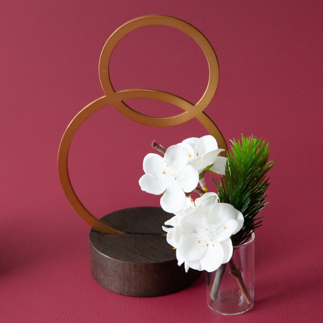 良縁を結び、福を呼ぶ“円”の一輪挿し 【芽吹き まる】