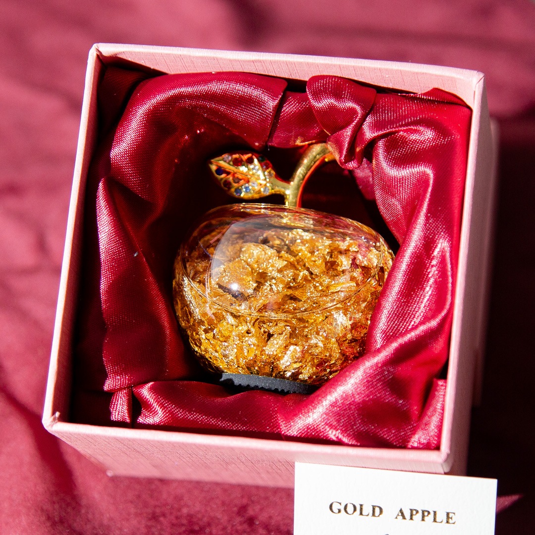 幸運と繁栄をもたらす -Gold Apple- 金のりんご　Miniサイズ　【金色のおまけ付き♪】