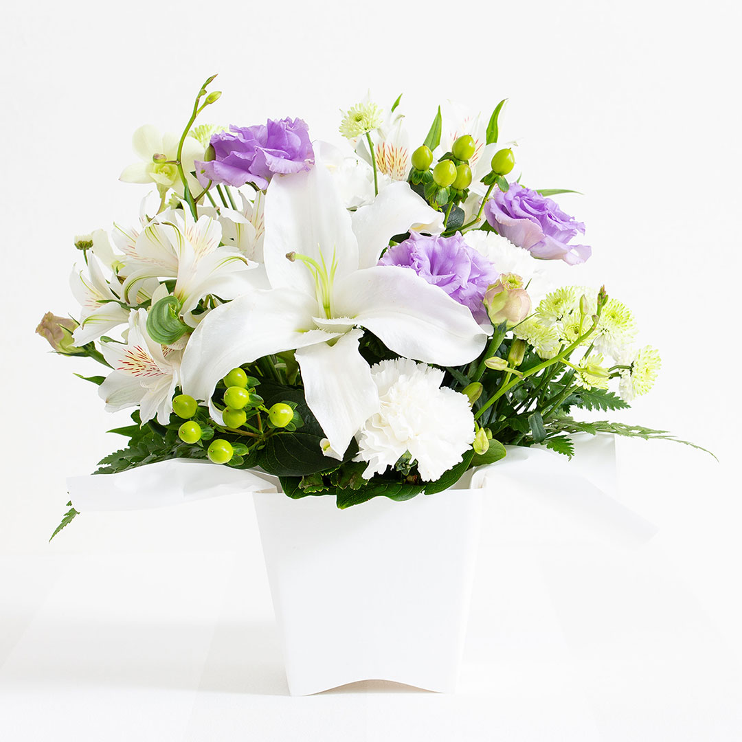 お供え生花アレンジ 想悠 線香セット