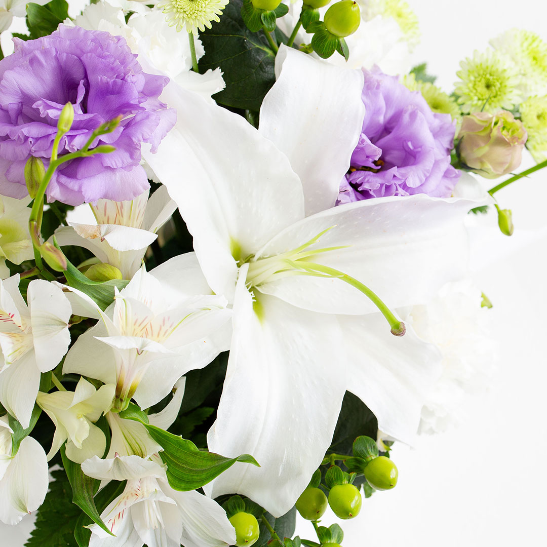 お供え生花アレンジ 想悠 線香セット