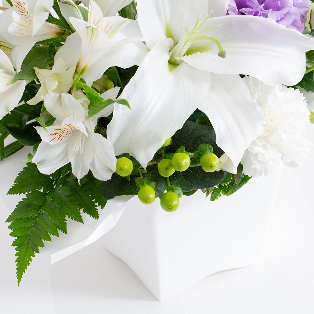 お供え生花アレンジ 想悠 線香セット