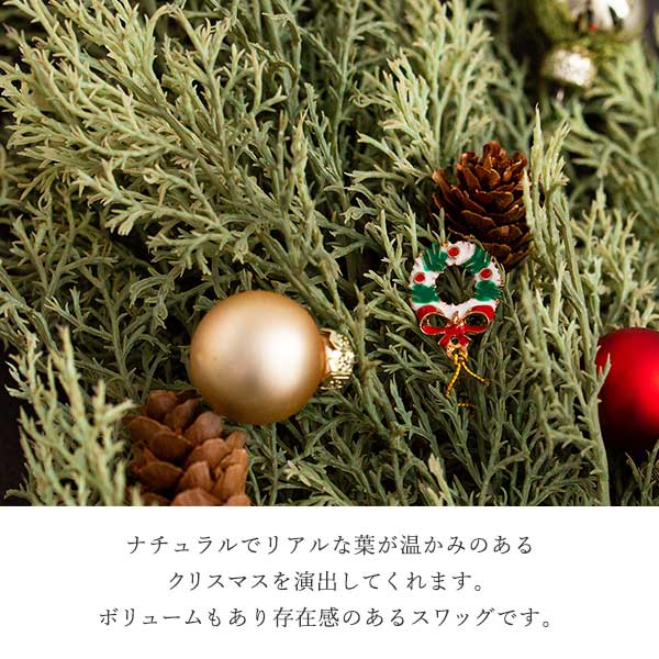 クリスマスに飾るもみの木スワッグ