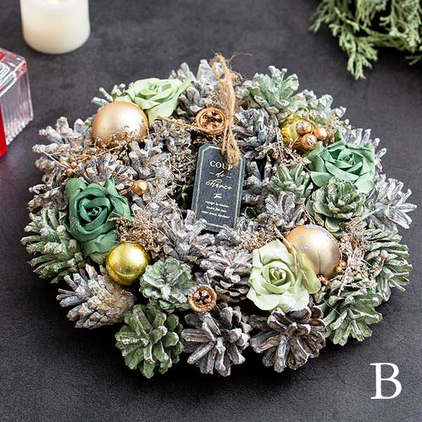 天然素材クリスマスリース