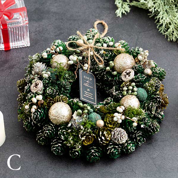 天然素材クリスマスリース