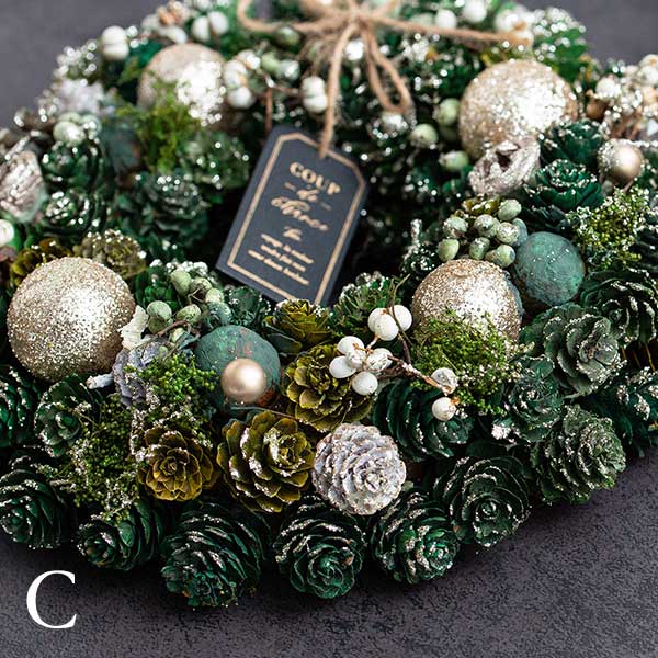 天然素材クリスマスリース
