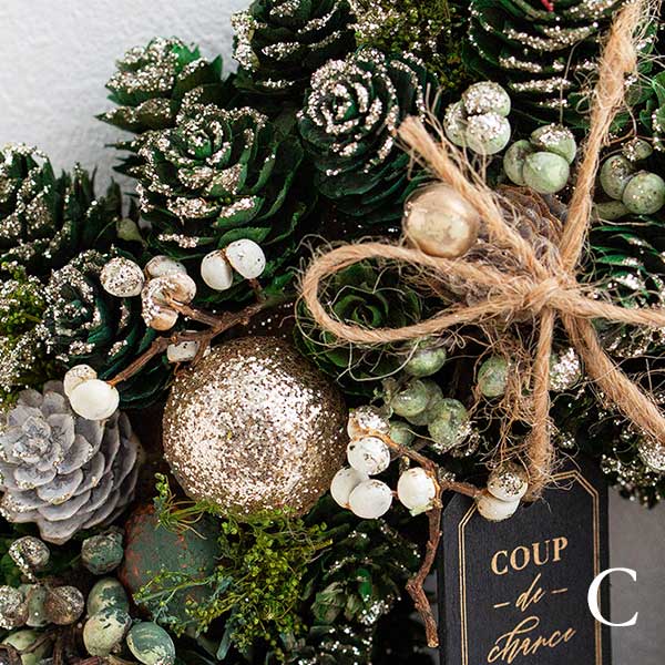 天然素材クリスマスリース