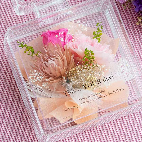 Palem 香水瓶で飾る可愛いお花ギフト