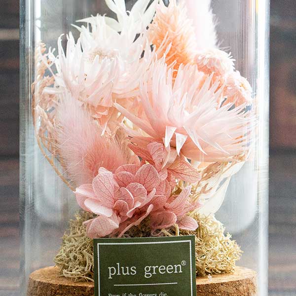 ドライフラワーガラスボトル