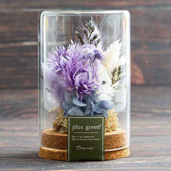 ドライフラワーガラスボトル