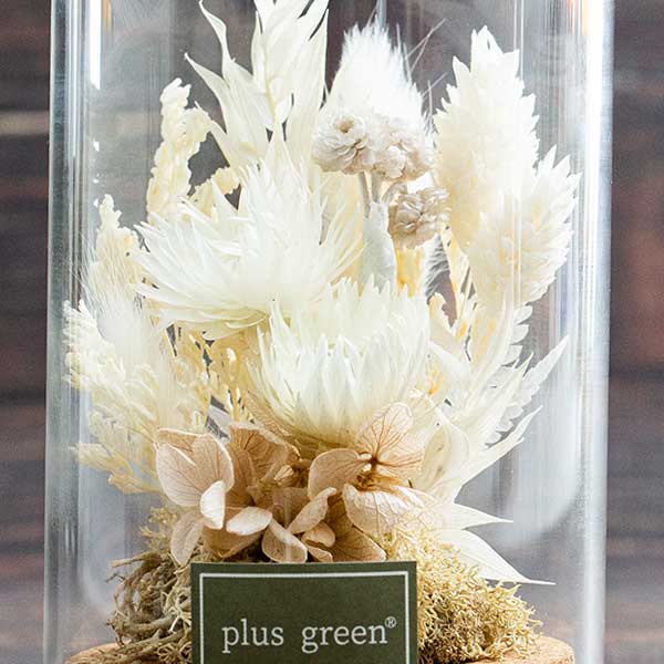 ドライフラワーガラスボトル