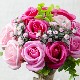 すぐに飾れる花瓶付きソープ花ブーケ