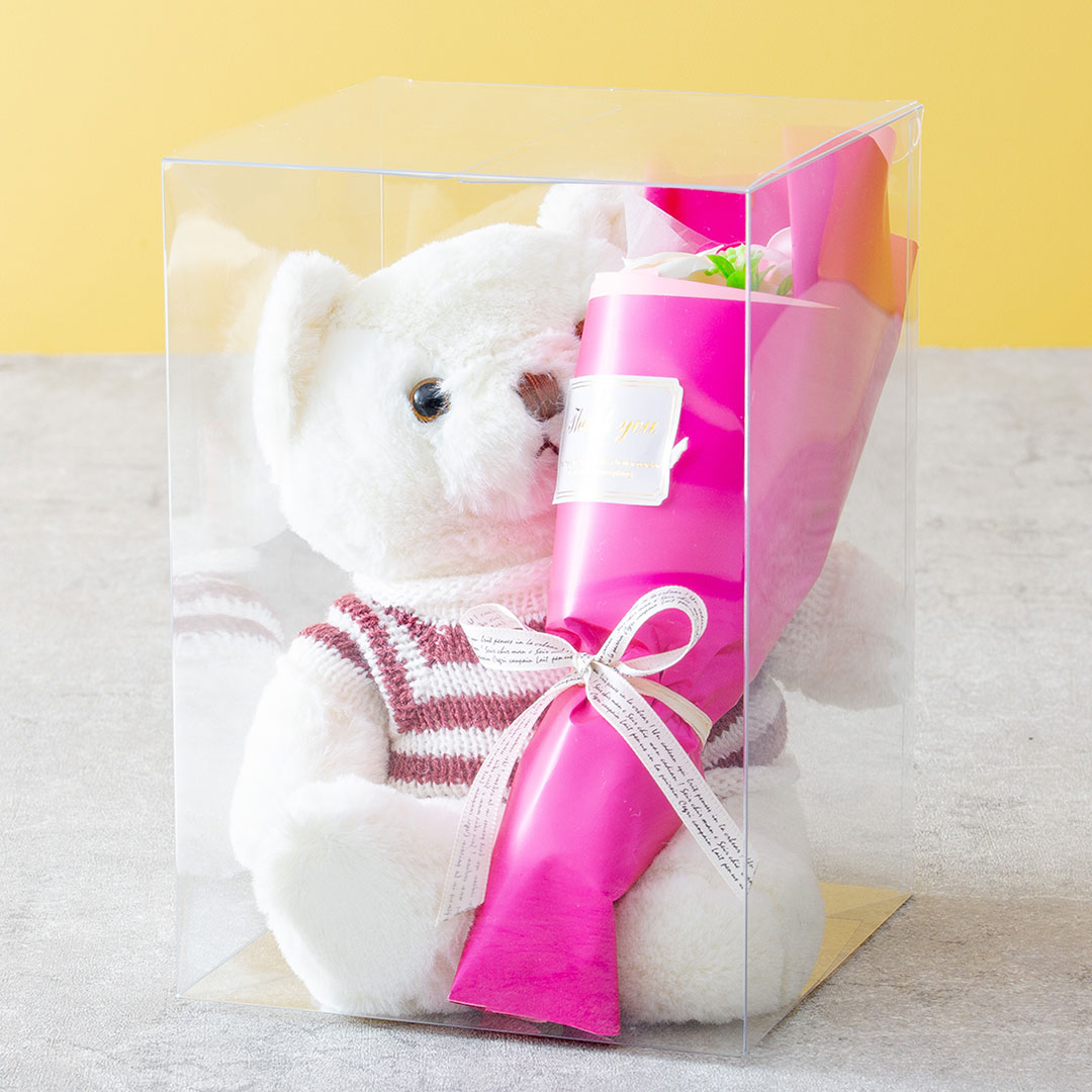 幸せ運UP 幸福願うフラワーベア