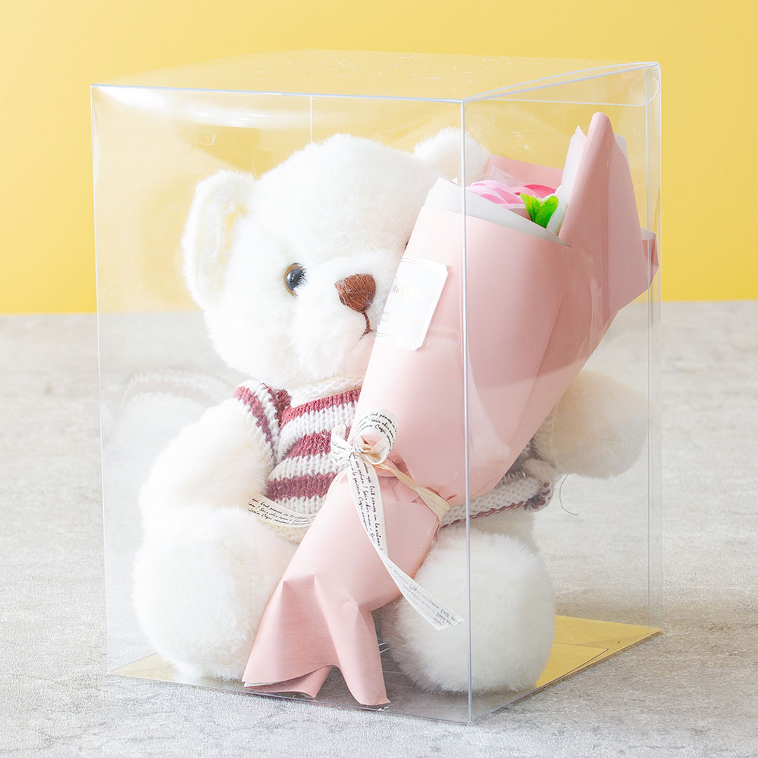 幸せ運UP 幸福願うフラワーベア