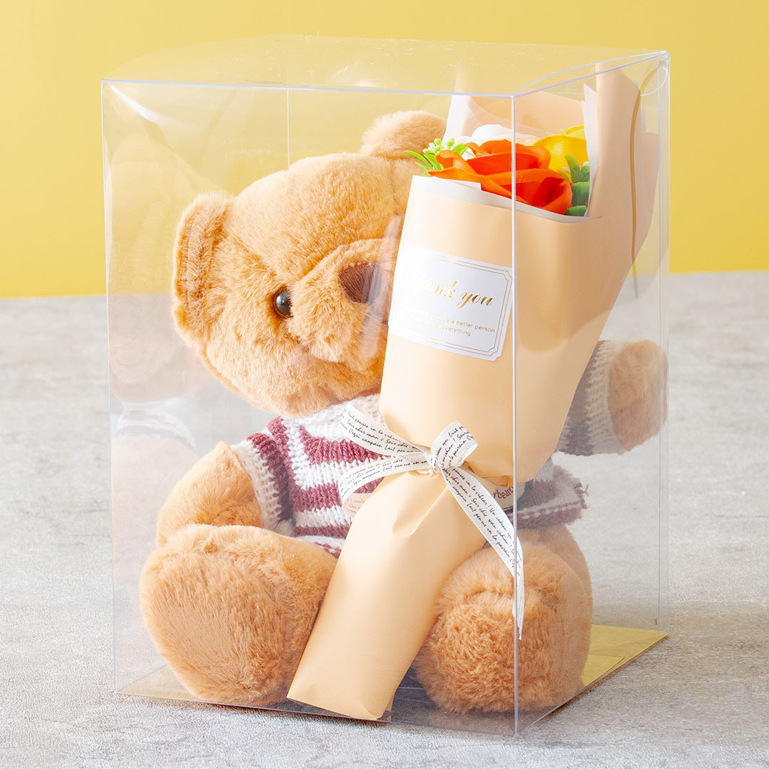 幸せ運UP 幸福願うフラワーベア