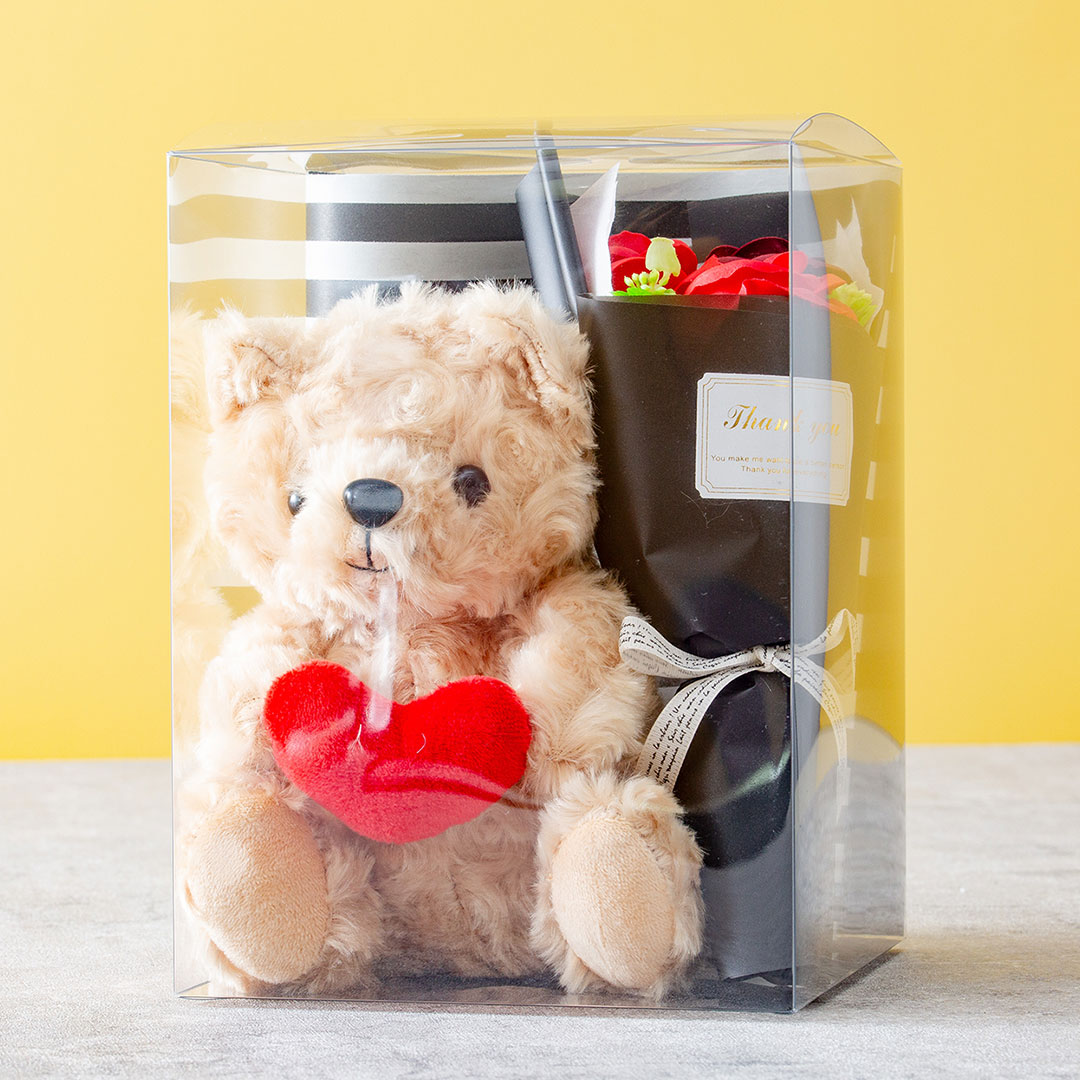 幸せ運UP 幸福願うフラワーベア