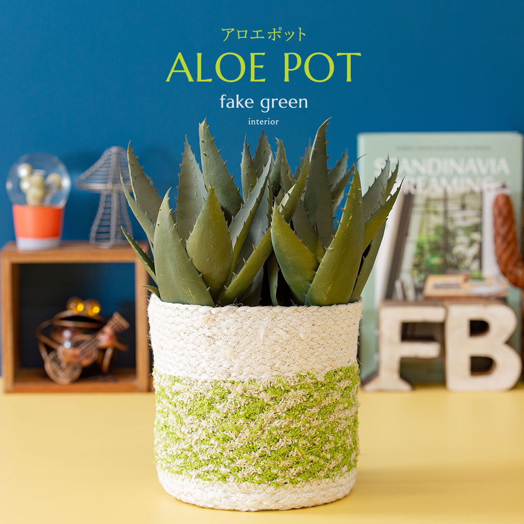 フェイクグリーン アロエポット
