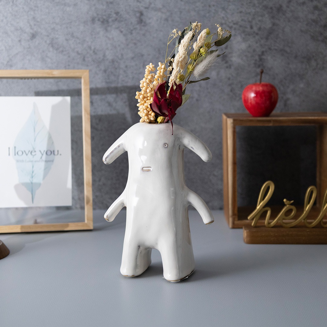 Kobito Base WHO 小人 顔付きフラワーベース