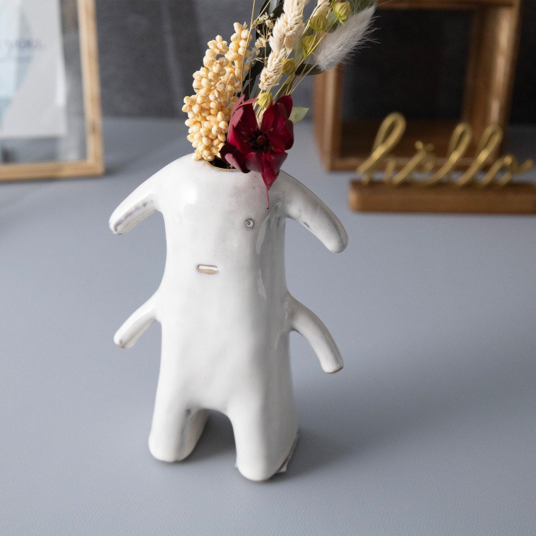 Kobito Base WHO 小人 顔付きフラワーベース