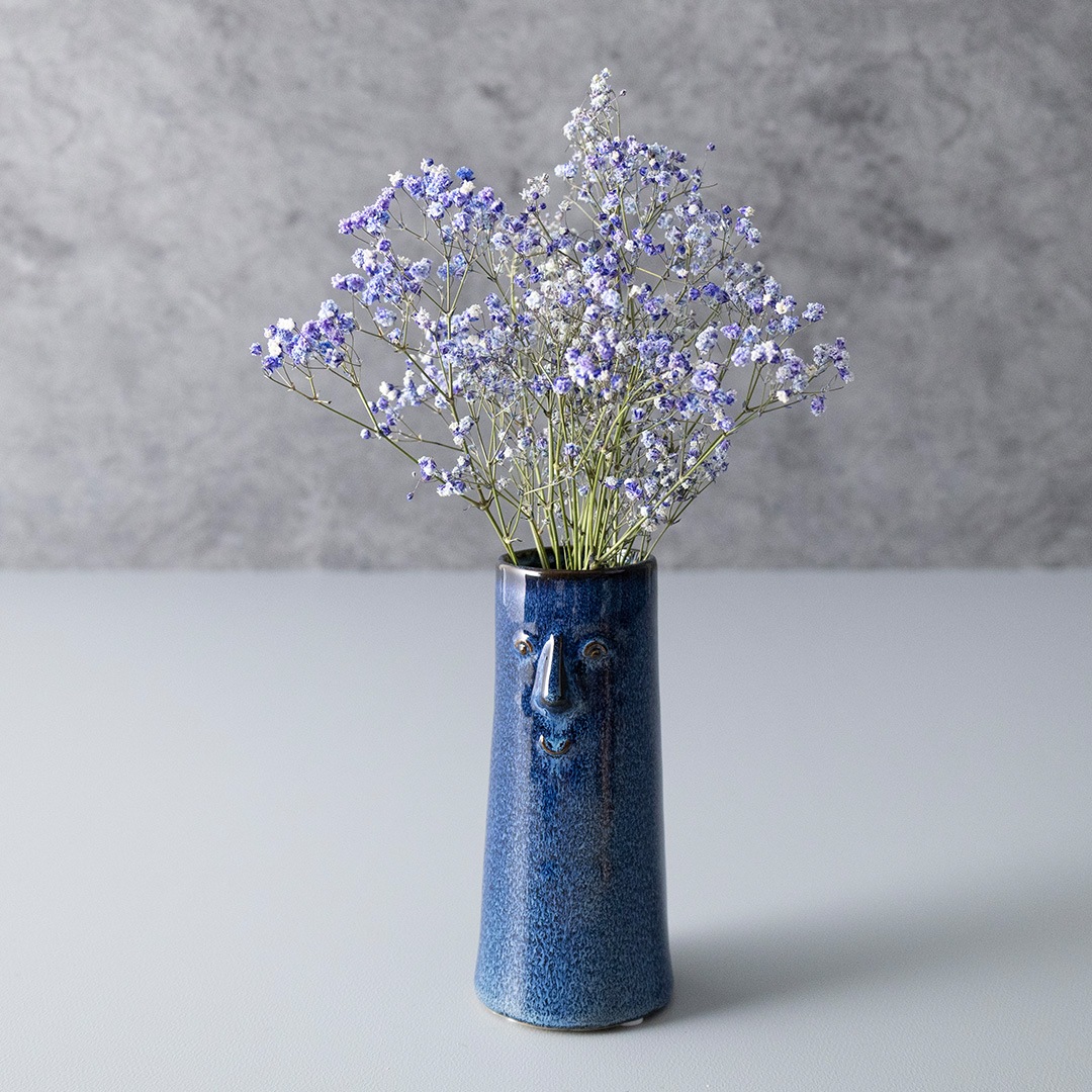 【Kobito Vase 　Hello (M)】小人 顔付きフラワーベース 花瓶