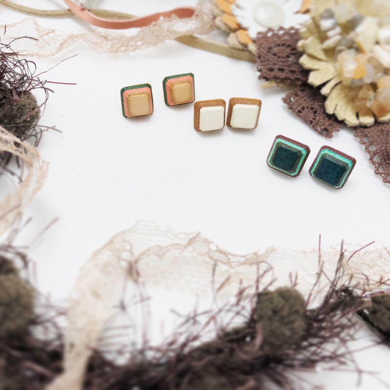 1点のみ オリジナルカービングK2デザイン可愛いカービングピアスチャーム 1点のみ オリジナルカービングK2デザイン可愛いカービングピアス