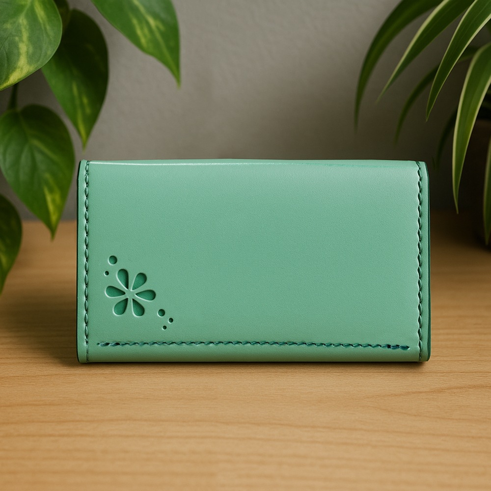 本革キーケース＊カード｜革小物オーダーメイドのお店fleur（フルール）