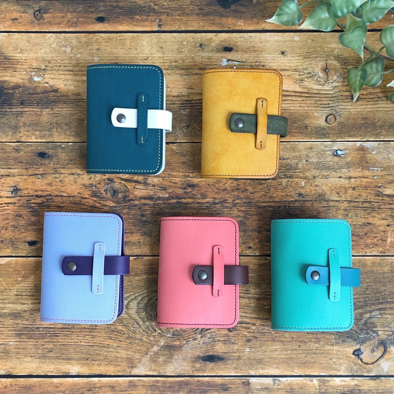 本革カードケース＊クリアホルダー｜革小物オーダーメイドのお店fleur