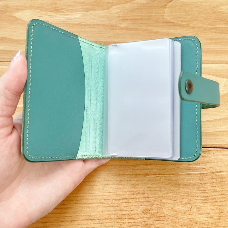 本革カードケース＊クリアホルダー｜革小物オーダーメイドのお店fleur