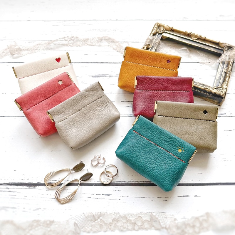 ばね口ぱかぱかポーチ＊S｜革小物オーダーメイドのお店fleur（フルール）